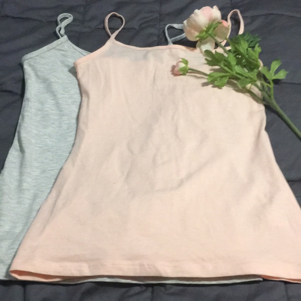 2 tank tops pink and grey!